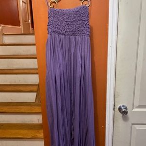 Endless Summer Free People  Perry winkle lace up maxi dress size medium